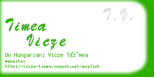 timea vicze business card